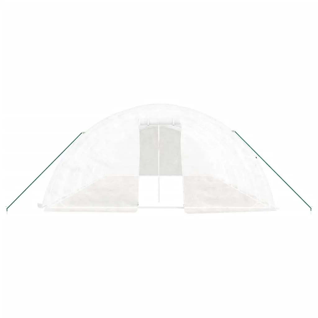 Greenhouse for Garden 8x5x2.3 m Steel Frame White 40 m² Portable Plant House