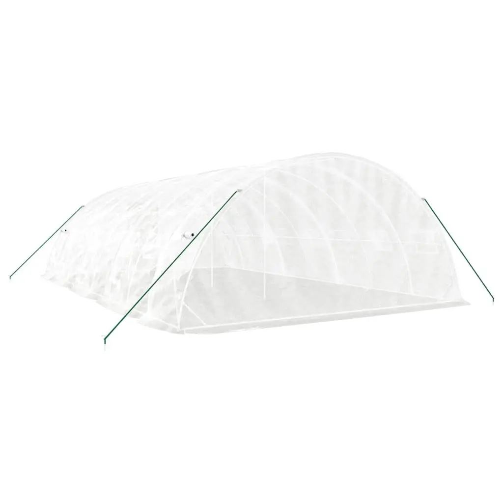 Greenhouse for Garden 8x5x2.3 m Steel Frame White 40 m² Portable Plant House