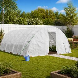 10x5x2.3m Greenhouse with Steel Frame - 50 m² Area