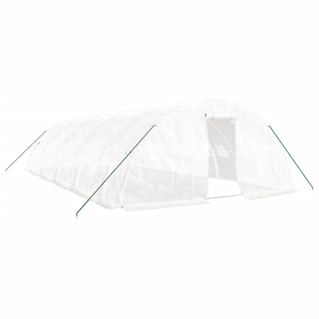 Greenhouse for Garden 10x5x2.3m Steel Frame White