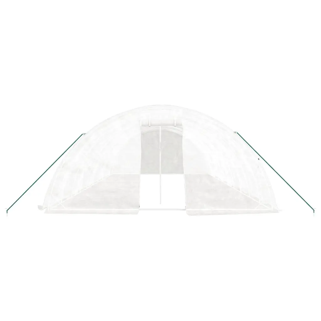 Greenhouse for Garden 10x5x2.3m Steel Frame White