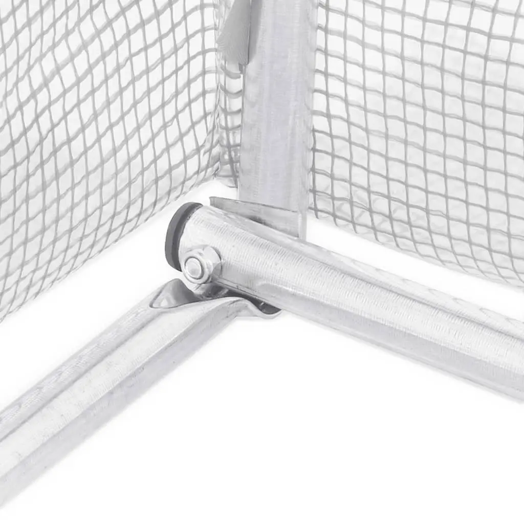 Greenhouse 70m² White Steel Frame 14x5x2.3m Garden Plant House Roll-up Door