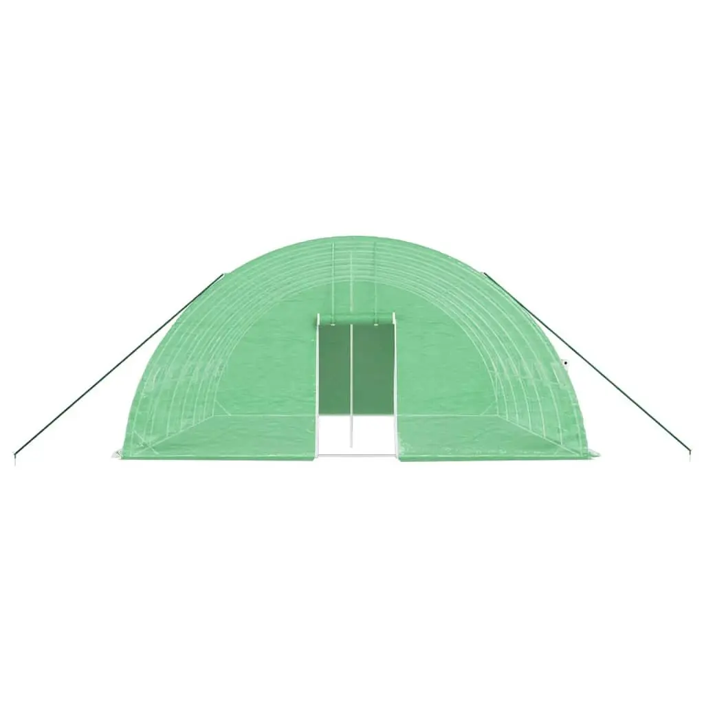 Greenhouse Garden Plant House 6x6x2.85m Green Steel Frame PE Cover