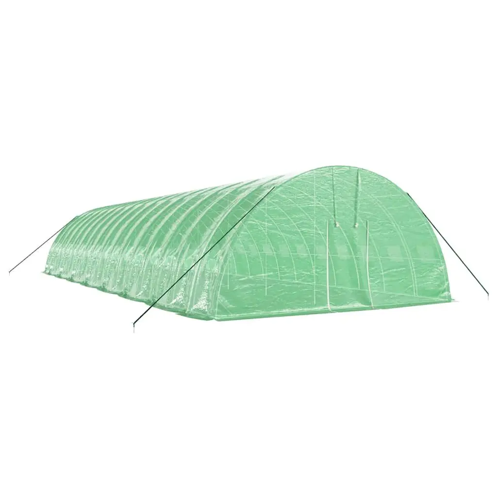 Greenhouse for Garden 16x6x2.85m 96m² Steel Frame with Green PE Cover