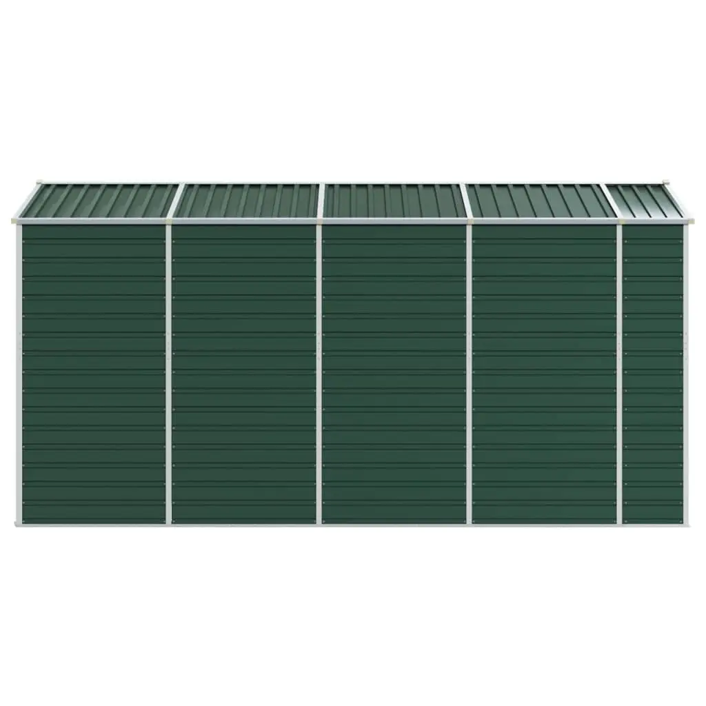 Garden Shed Green Outdoor Storage Galvanised Steel Tool House 191x385x198cm