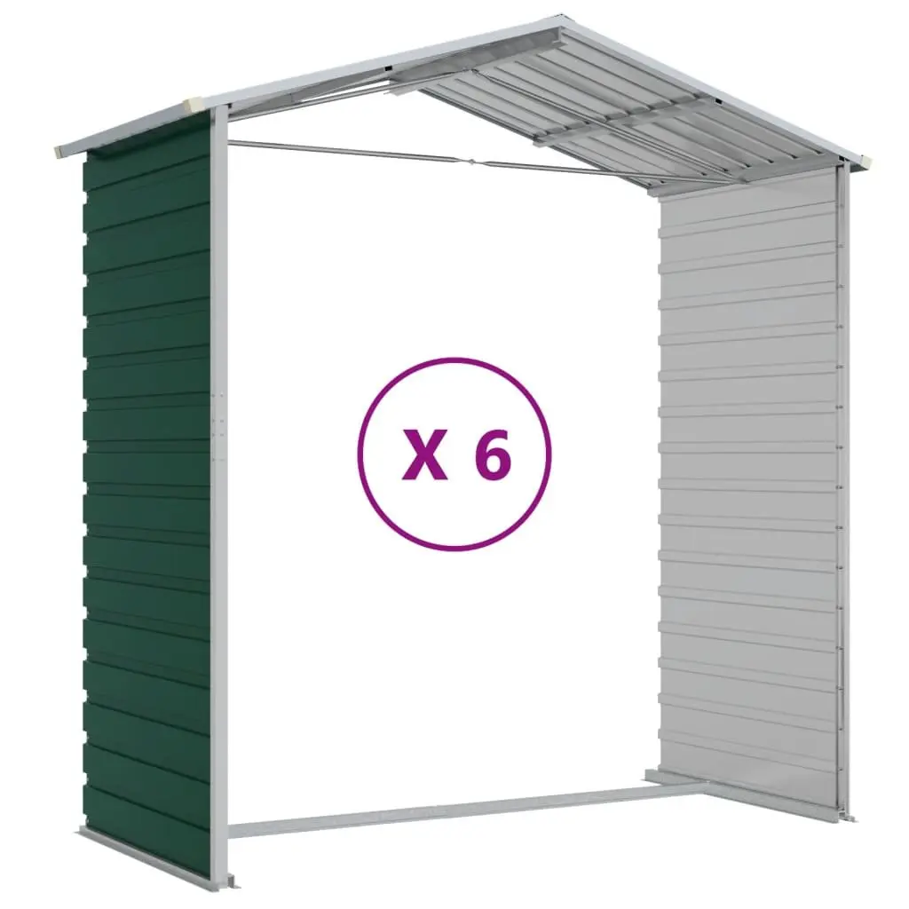 Garden Shed Green Outdoor Storage Metal Tool House 191x555x198 cm
