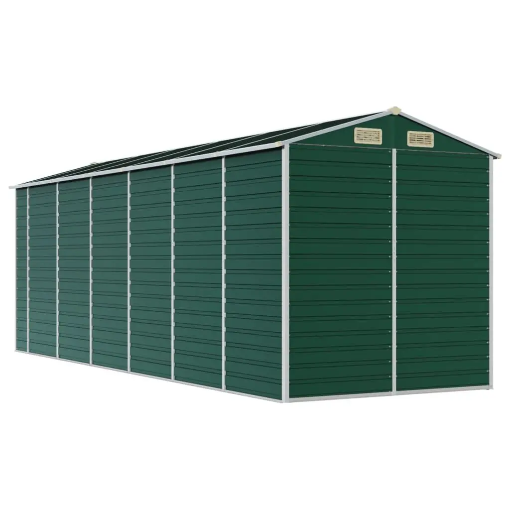 Garden Shed Green Outdoor Storage Metal Tool House 191x555x198 cm