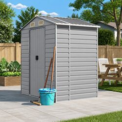 Garden Shed Specifications: 191x130x198cm Galvanised Steel