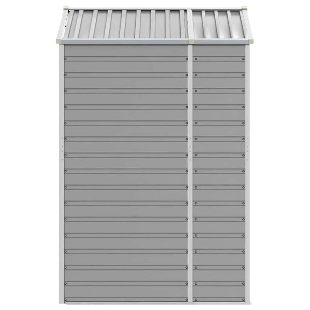 Garden Shed Outdoor Storage Galvanised Steel Grey 191x130x198cm