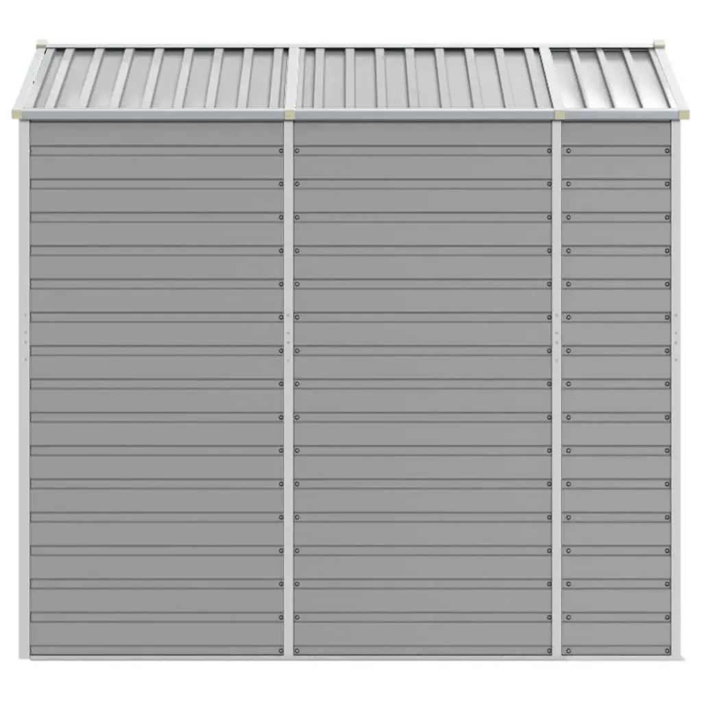 Galvanised Steel Garden Shed Outdoor Storage Tool House Grey 191x215x198cm