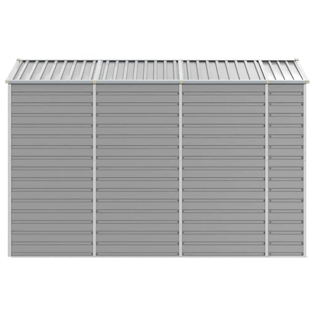 Garden Shed Outdoor Storage Tool House Galvanised Steel Grey 191x300x198cm