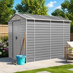 Specifications of the Grey Garden Shed - Galvanised Steel