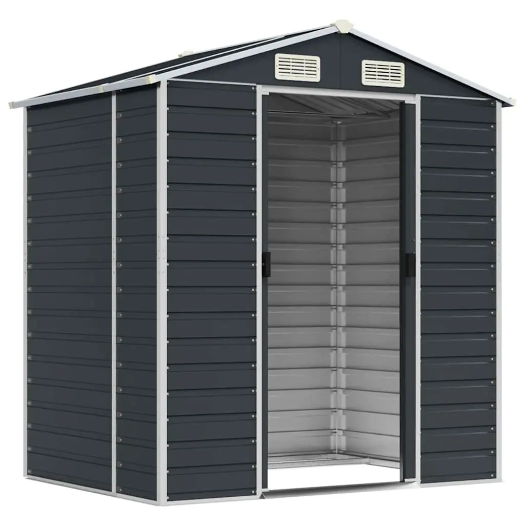 Garden Shed Anthracite Outdoor Storage 191x130x198 cm Galvanised Steel