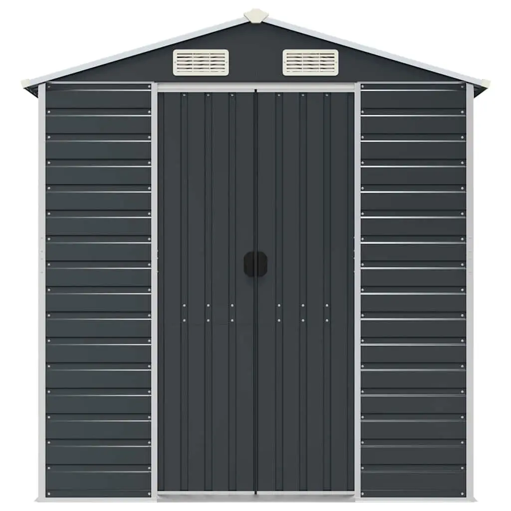 Garden Shed Anthracite Outdoor Storage 191x130x198 cm Galvanised Steel