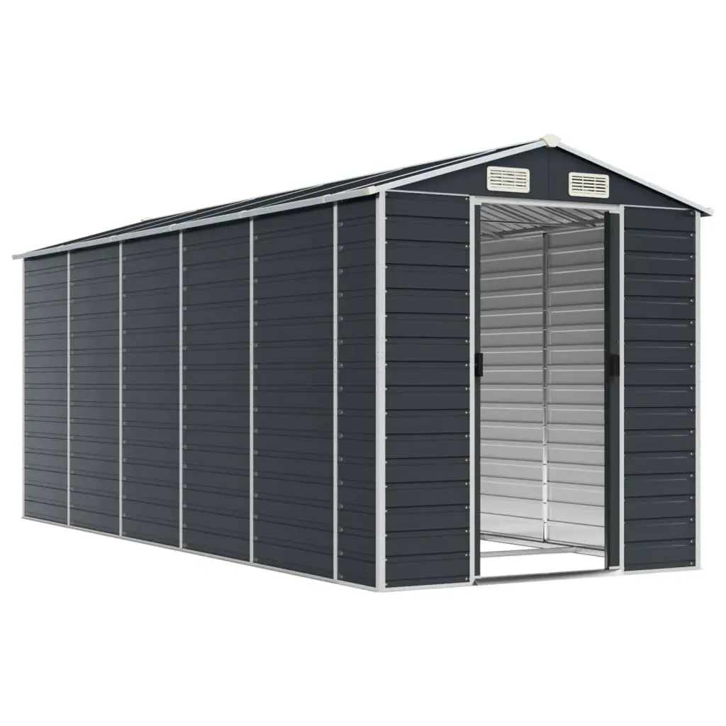 Metal Garden Shed for Outdoor Storage 191x470x198 cm Anthracite