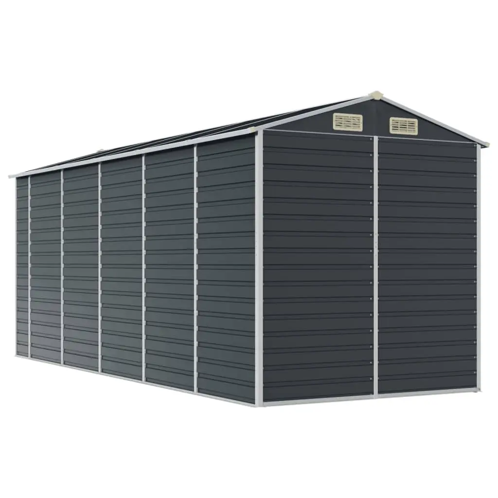 Metal Garden Shed for Outdoor Storage 191x470x198 cm Anthracite