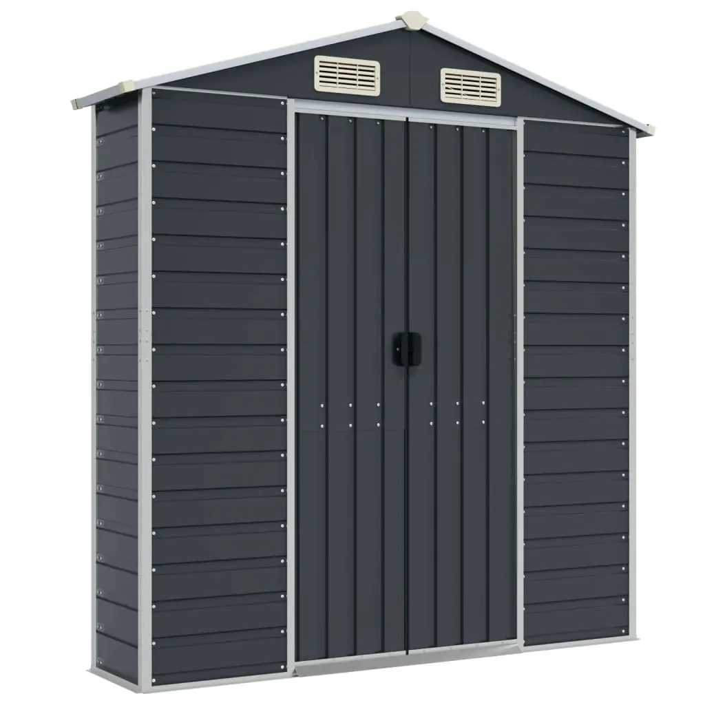 Garden Shed Outdoor Storage 191x810x198 cm Galvanised Steel