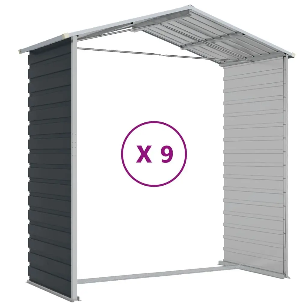 Garden Shed Outdoor Storage 191x810x198 cm Galvanised Steel