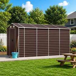 Garden Shed Specifications: 191x385x198 cm, Galvanised Steel