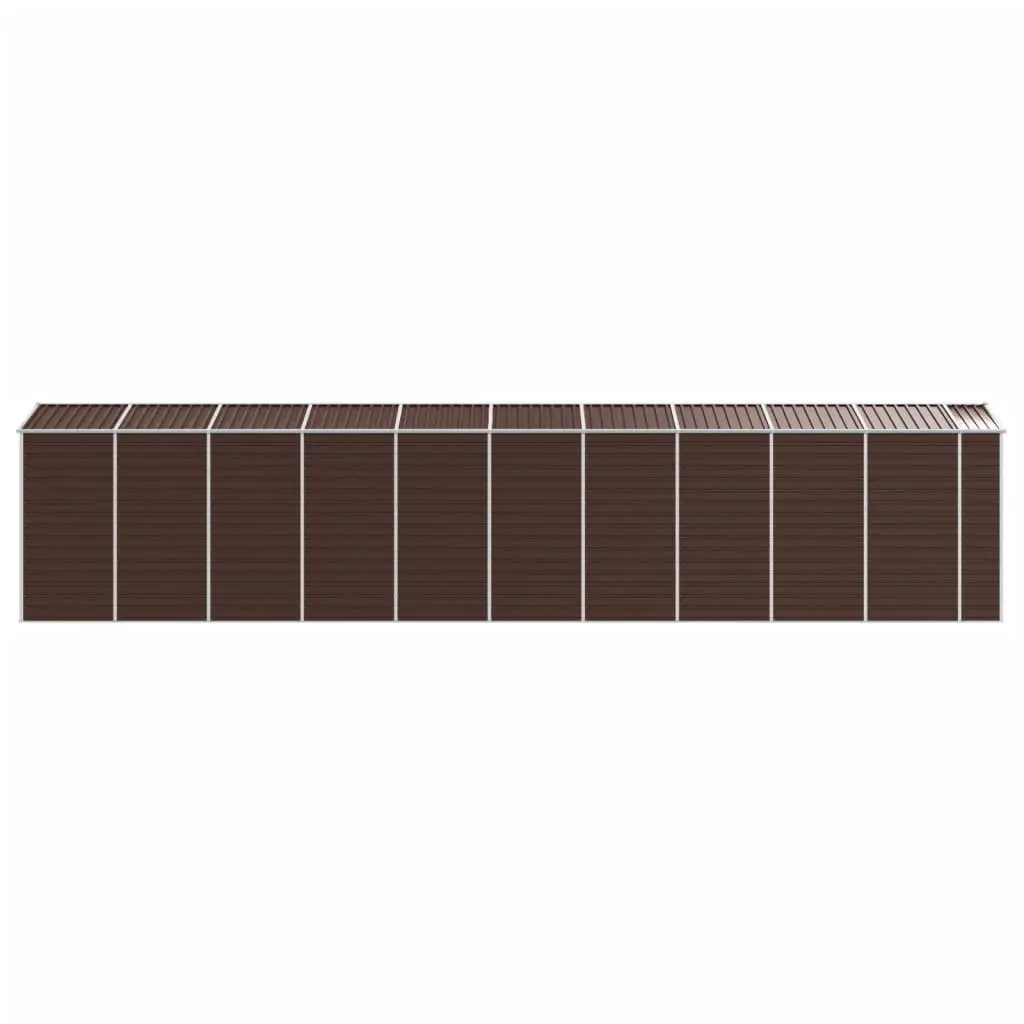 Garden Shed Brown Outdoor Storage Galvanised Steel Tool House 191x895x198cm