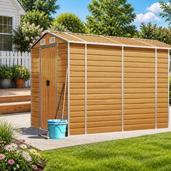 Galvanised Steel Garden Shed: 191 x 470 x 198 cm