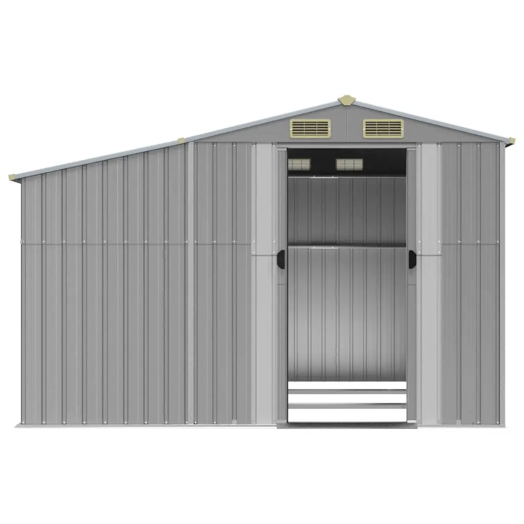 Metal Garden Shed for Storage Outdoor Use Grey 277cm x 279cm x 179cm