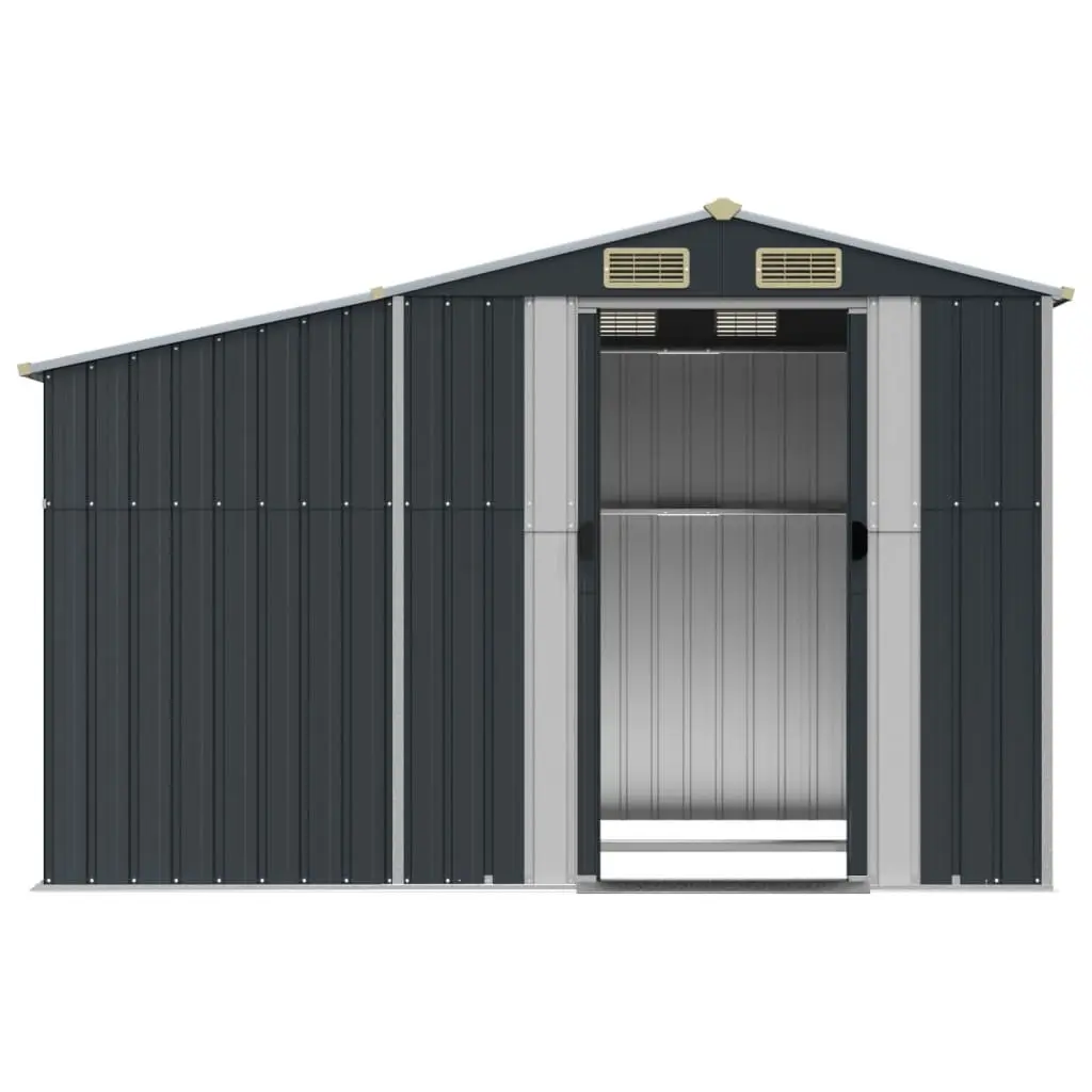 Garden Shed Anthracite Outdoor Storage Tool 277x192.5x179cm Galvanised Steel