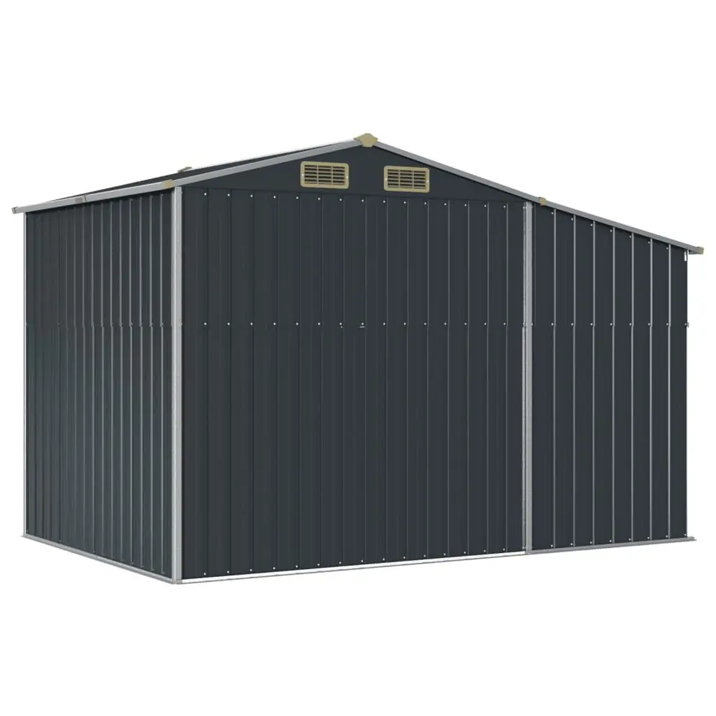 Garden Shed Anthracite Outdoor Storage Tool 277x192.5x179cm Galvanised Steel