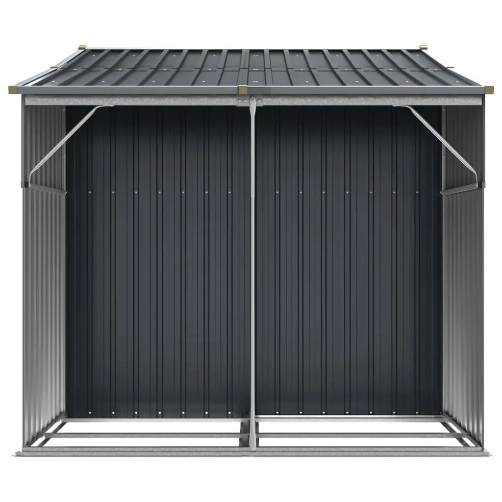 Garden Shed Anthracite Outdoor Storage Tool 277x192.5x179cm Galvanised Steel