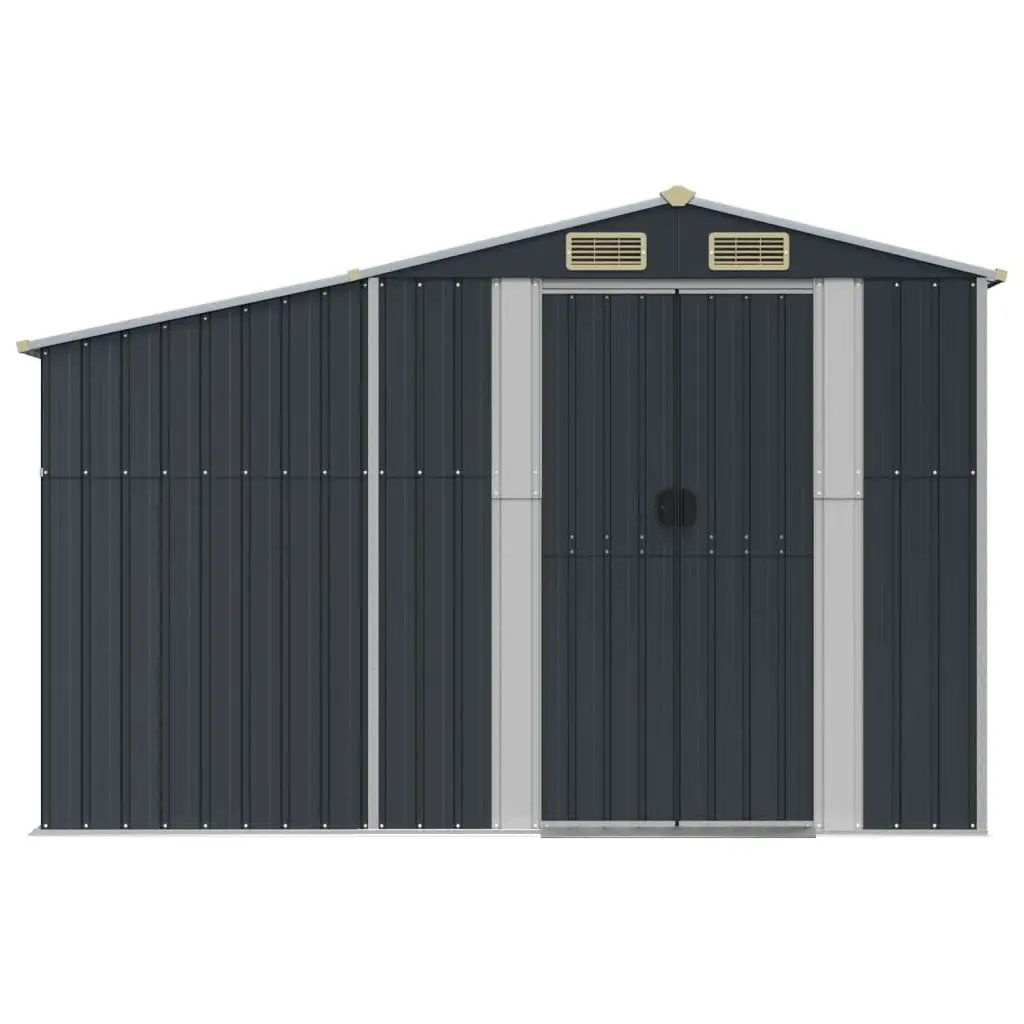 Garden Shed Anthracite 277x279x179cm Metal Storage Outdoor Tools Galvanised