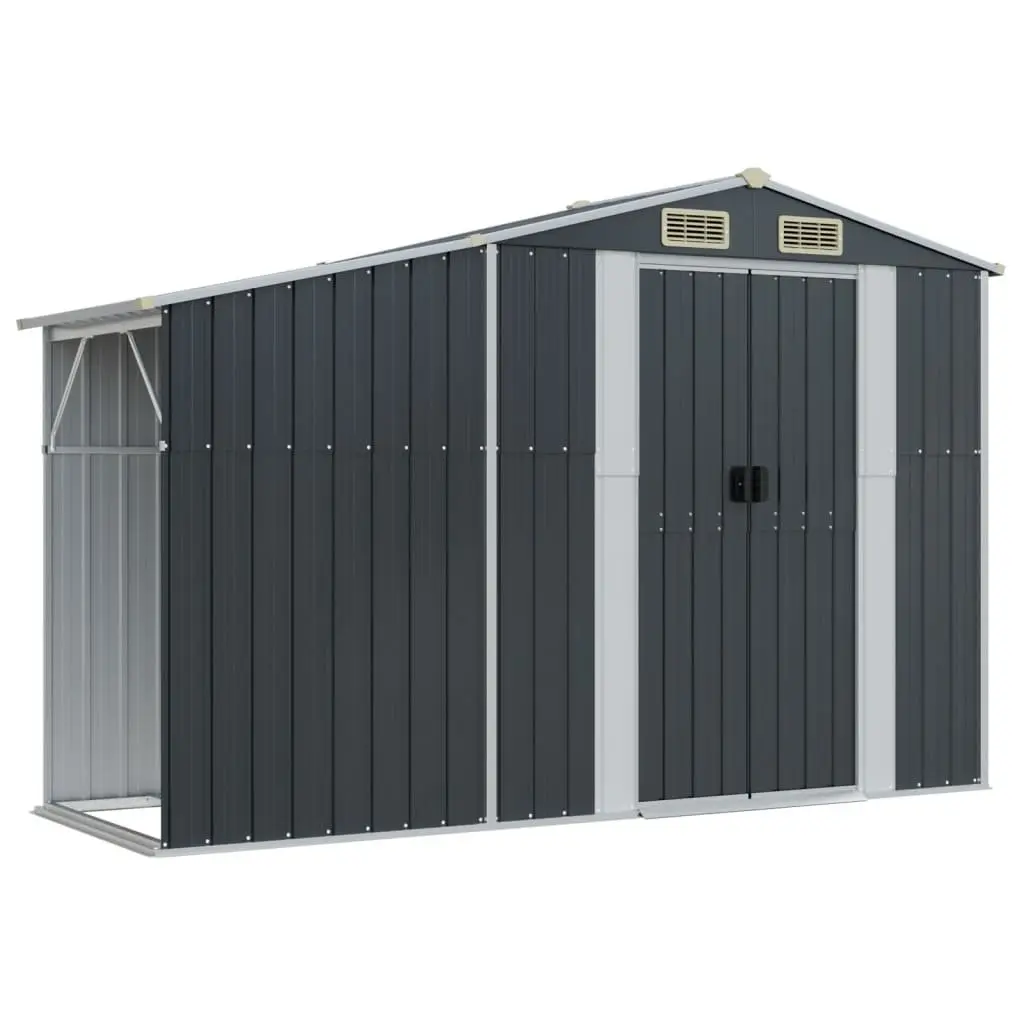 Garden Shed Anthracite 277x279x179cm Metal Storage Outdoor Tools Galvanised