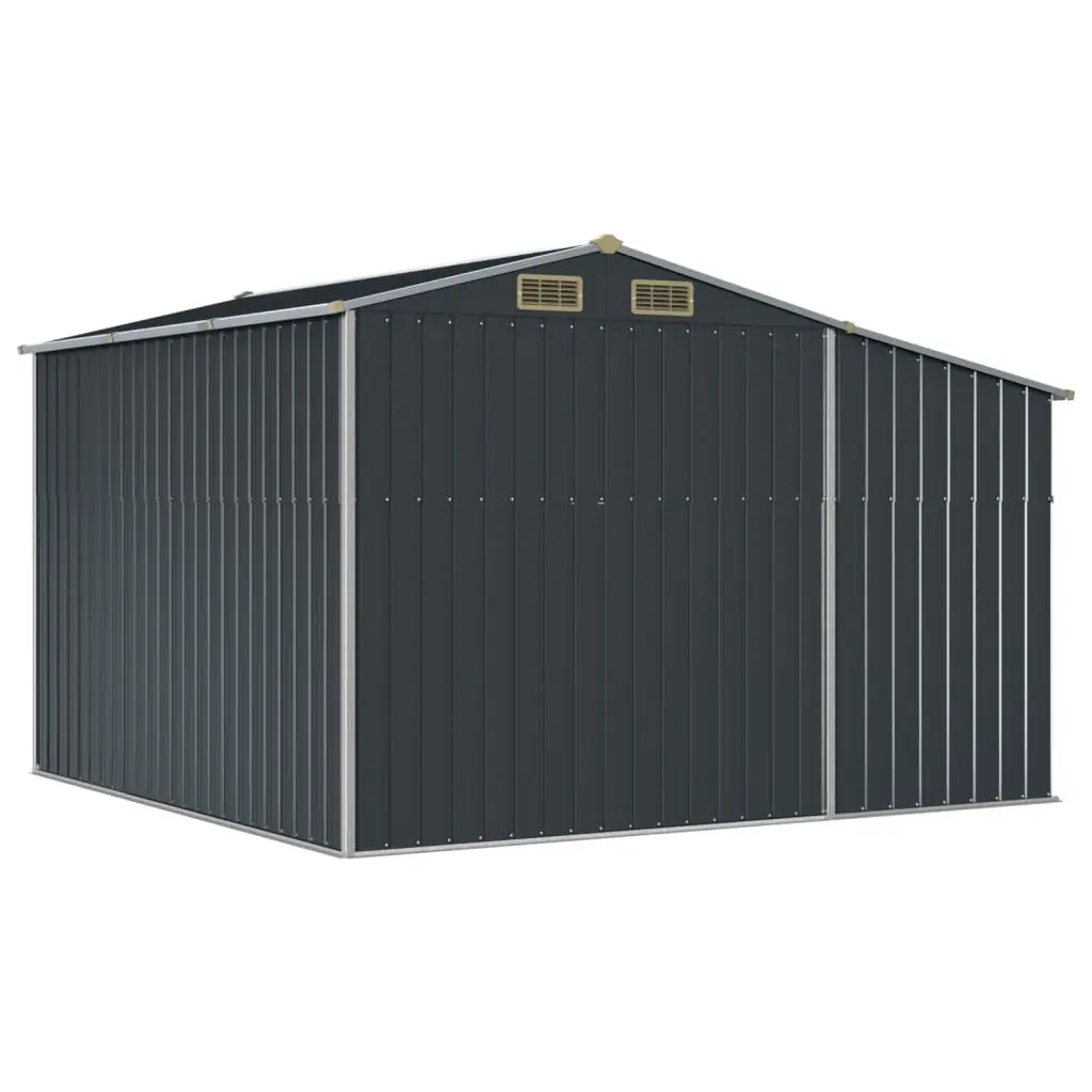 Garden Shed Anthracite 277x279x179cm Metal Storage Outdoor Tools Galvanised