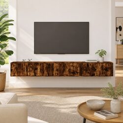 3 Piece Wall-Mounted TV Cabinet Set: 100x34.5x40 cm