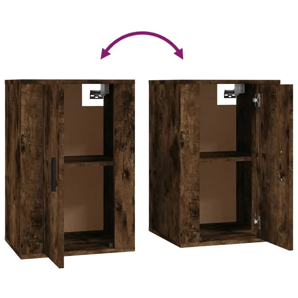 3 Piece Wall-Mounted TV Cabinet Set for Living Room Brown Engineered Wood Media Storage Unit