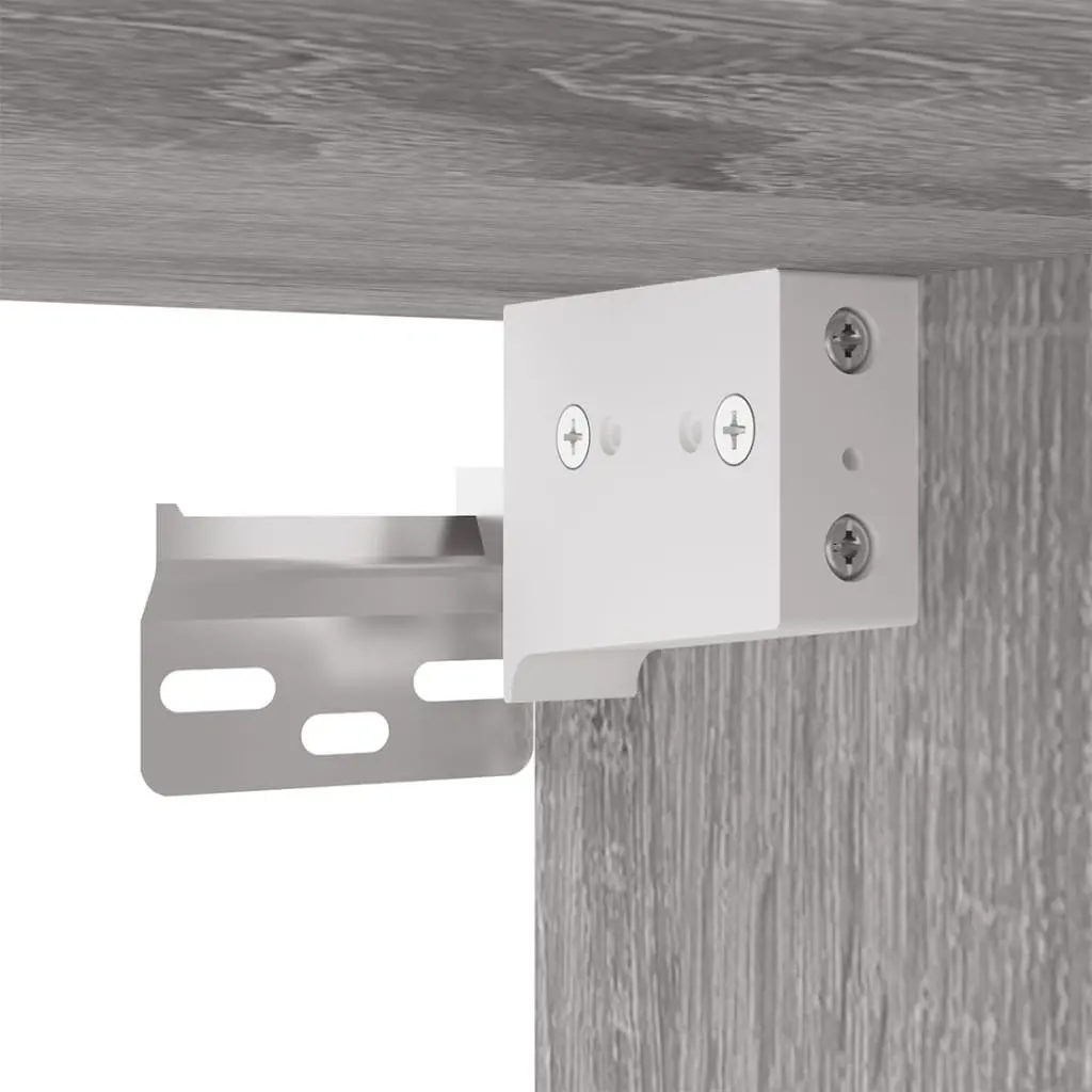 2 Piece Wall Mounted TV Cabinet Set in Grey