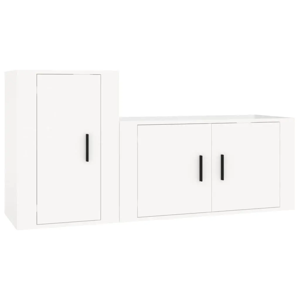 Wall-Mounted 2 Piece TV Cabinet Set