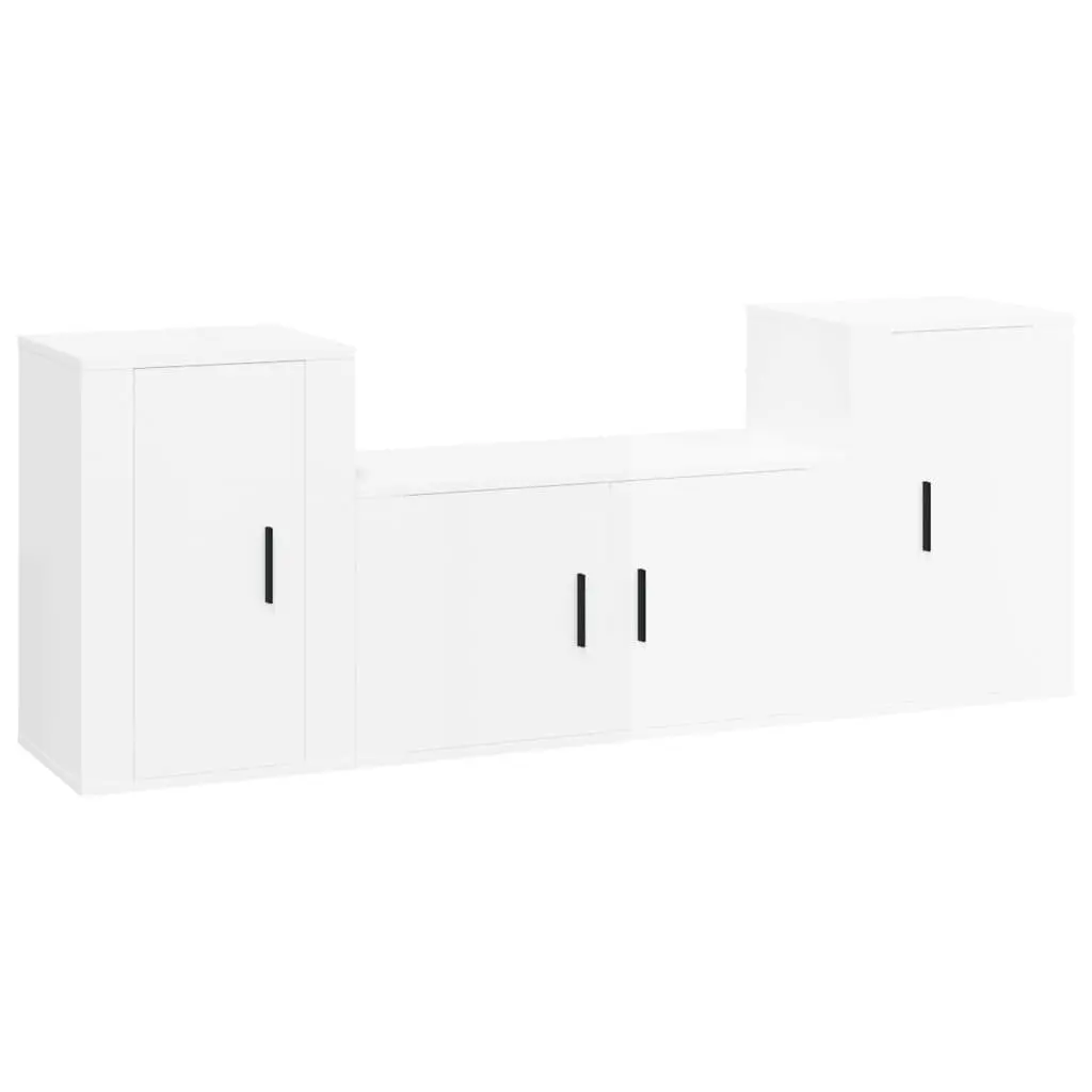 3 Piece Wall-Mounted TV Cabinet Set