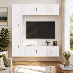 7-Piece Wall-Mounted TV Cabinet Set Specifications