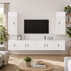Specifications of the 6-Piece Wall-Mounted Media Storage Cabinet Set