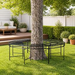 Specifications of Round Tree Bench Ø160 cm in Black Steel