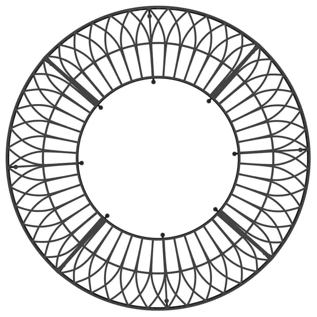 Round Tree Bench Ø160 cm in Black Steel