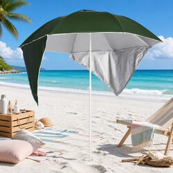 Beach Parasol Specifications: 215cm with Side Walls