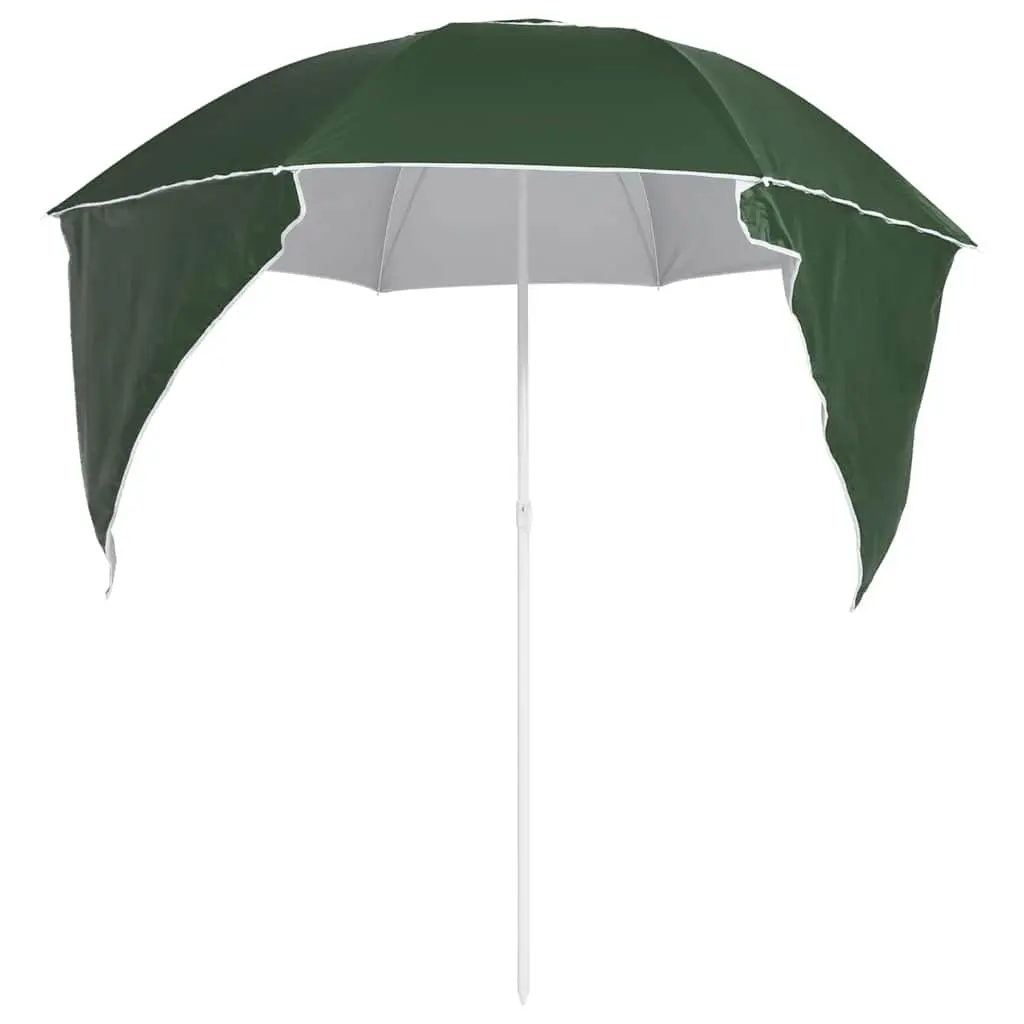 Beach Parasol with Detachable Side Walls Outdoor Sun Shelter Garden Shade 215cm