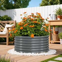 Garden Planter Dimensions: 80 x 80 x 36 cm, Steel Frame