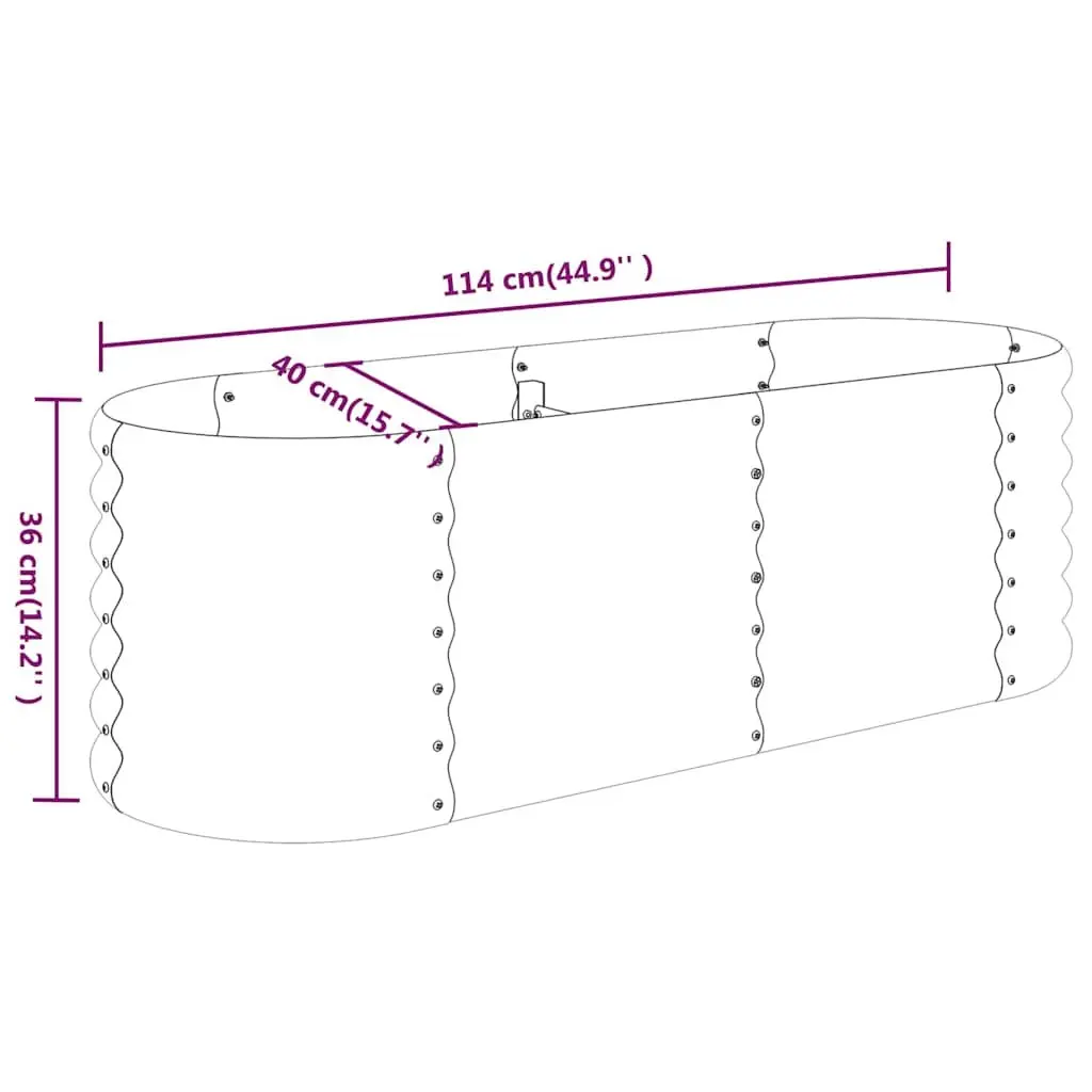 Garden Raised Bed Planter Box Galvanised Steel Outdoor Patio Balcony Flowers