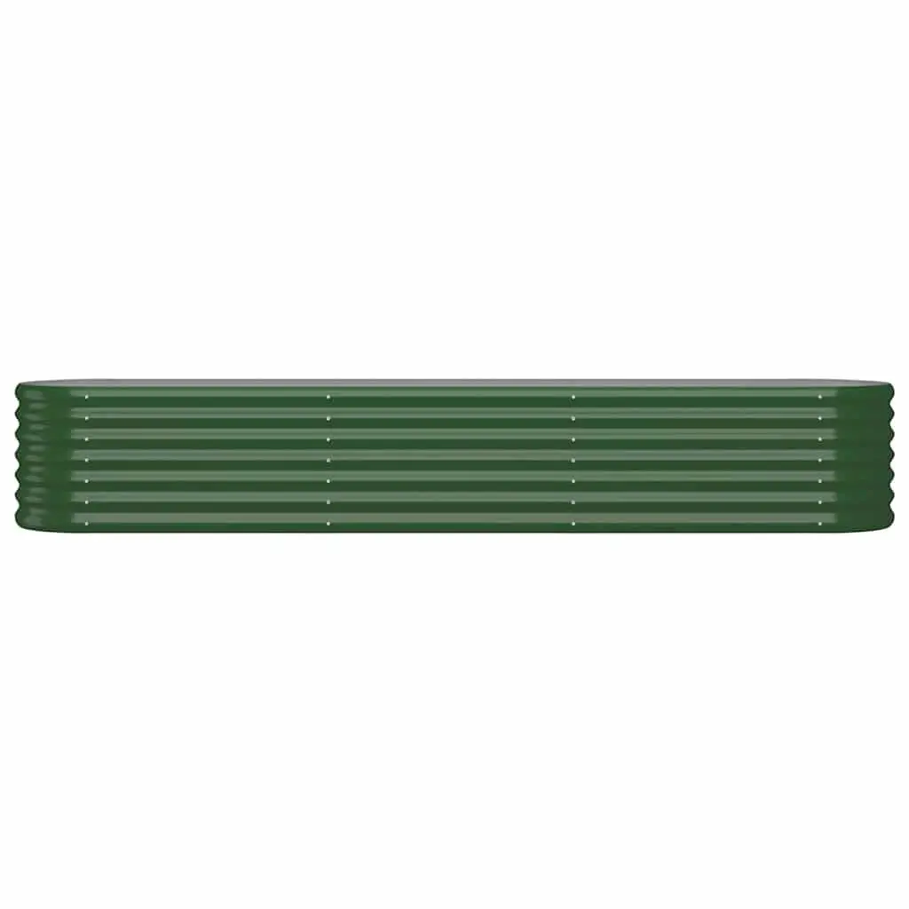 Garden Raised Bed Planter Box Outdoor Vegetable Flower Herb Pot Green Steel 224 x 40 x 36 cm
