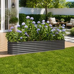 Garden Raised Bed Planter Box Galvanised Steel Outdoor Vegetable Flower Herb