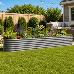 Specifications of Galvanised Steel Raised Garden Bed 260x40x36cm