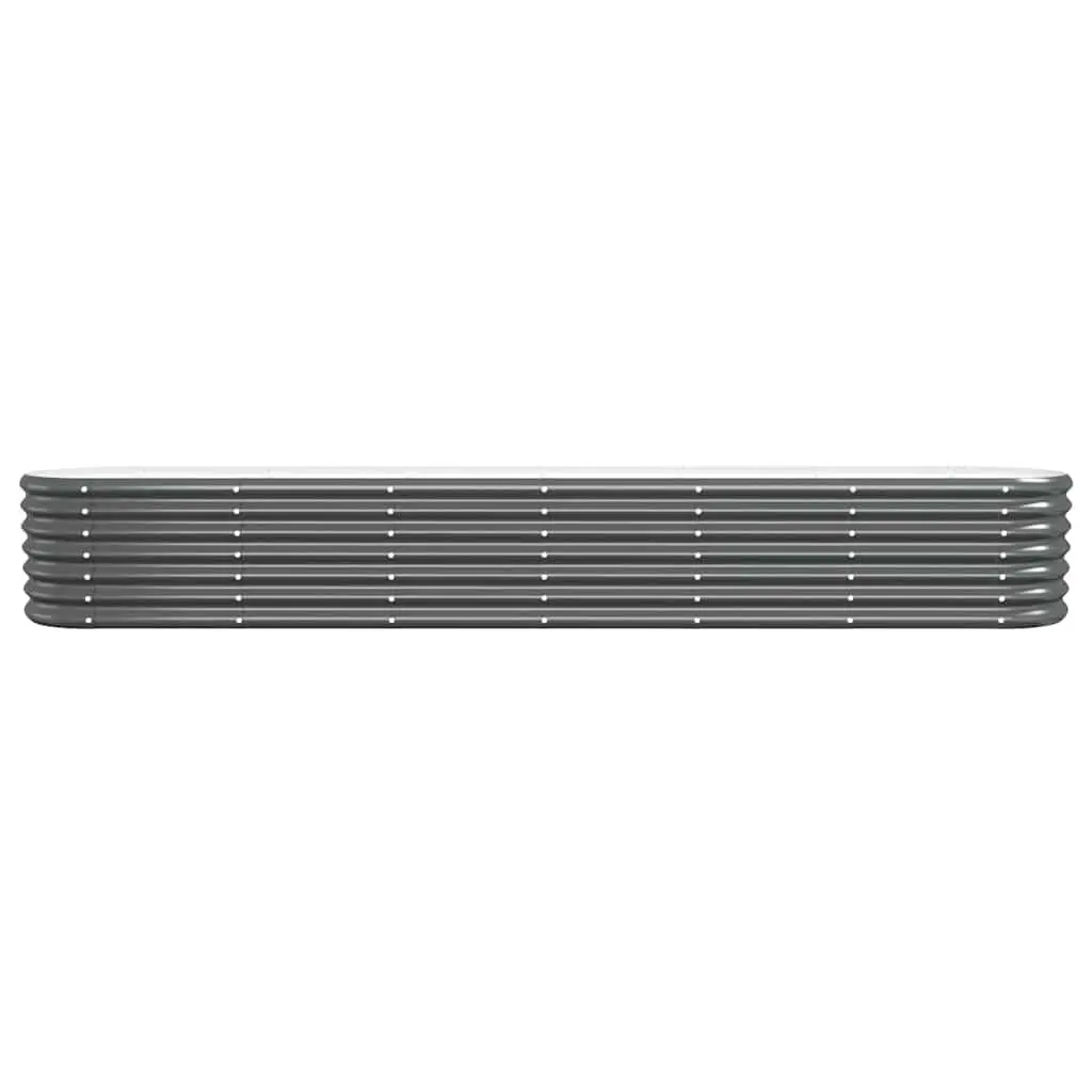 Raised Garden Bed Planter Box Outdoor Use Anthracite Steel 260 x 40 x 36 cm