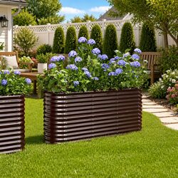 Galvanised Steel Raised Garden Bed - Specifications Inside